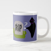 Tod im Friedhof Halloween-Tasse Jumbo-Tasse (Rechts)