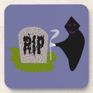 Tod im Friedhof Halloween Untersetzer