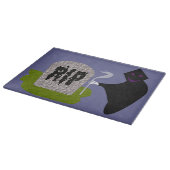 Tod im Friedhof HalloweenGlass Cutting Board Schneidebrett (Ecke)