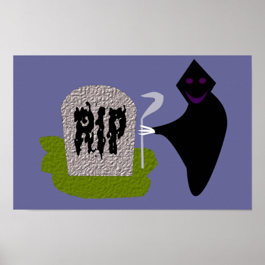 Tod im Halloween-Poster des Friedhofs Poster (Vorne)