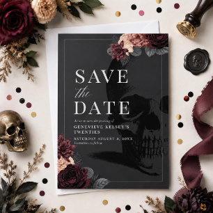 Tod in deinem 20er Party Save the Date mit der Blu Einladung