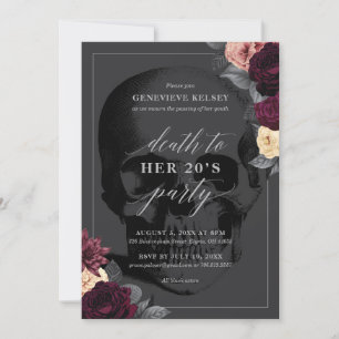 Tod in der Party Einladung der 20 mit Blume