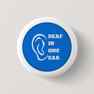Tod in einem Ohrblau-Design Button
