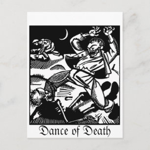 Tod in einer Mad World-Postkarte Postkarte