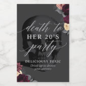 Tod in Ihren 20er Mini Wein Flaschen Etikett Set (Einzelnes Label)