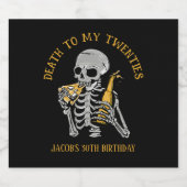 Tod in meinen 20ern bierflaschenetikett (Einzelnes Label)