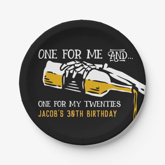 Tod in meinen 20ern pappteller (Vorderseite)