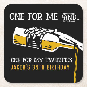 Tod in meinen 20ern rechteckiger pappuntersetzer