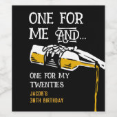 Tod in meinen 20ern weinetikett (Einzelnes Label)