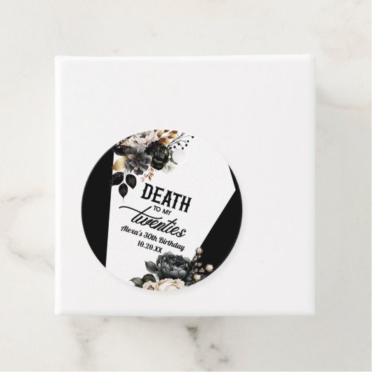 Tod in meinen zwanziger Jahren, florales 30. Gebur Geschenkanhänger (Beispiel)