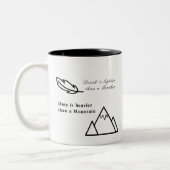 Tod ist heller als eine Feder Zweifarbige Tasse (Links)