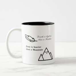 Tod ist heller als eine Feder Zweifarbige Tasse