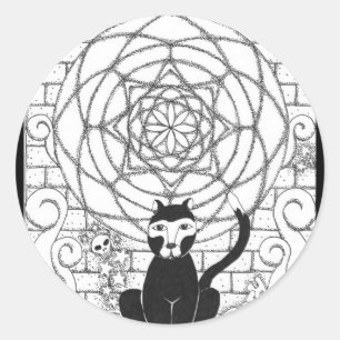 Tod - Kitty der Apokalypse Runder Aufkleber