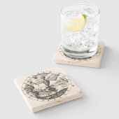 Tod kommt zu SalemsteinUntersetzer Steinuntersetzer (Seitenansicht)