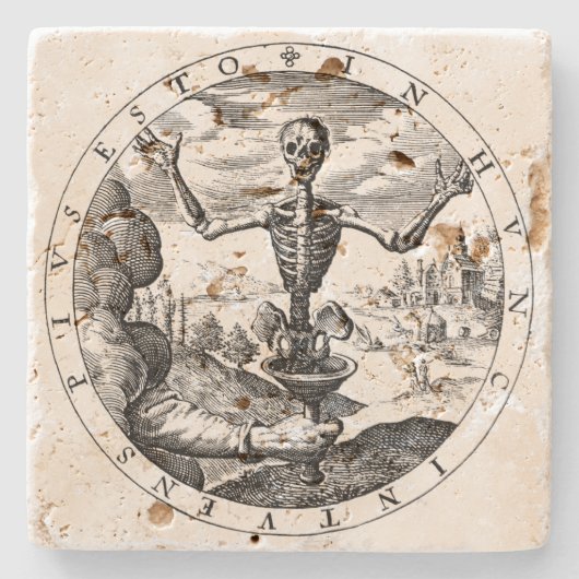 Tod kommt zu SalemsteinUntersetzer Steinuntersetzer (Vorderseite)