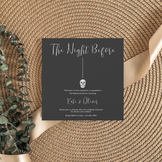 Tod macht uns Teil Hochzeit Probe Abendessen Einladung