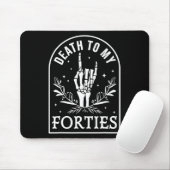 Tod meinem vierzigsten 50. Geburtstag Skelett Goth Mousepad (Mit Mouse)