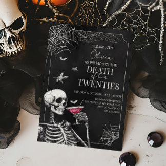 Tod meinen Zwanzigern Halloween Gothic Geburtstag Einladung
