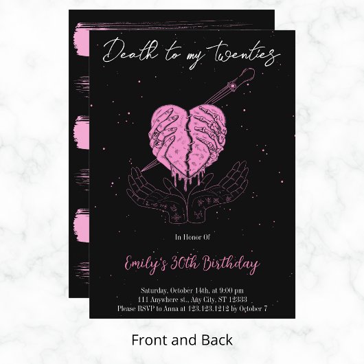 Tod meiner 20er Halloween-Party jedes Jahr Geburts Einladung
