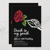 Tod meiner Jugend Einladung zum Geburtstag (Vorne/Hinten)