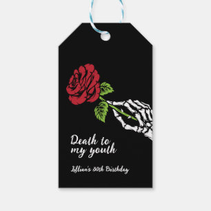 Tod meiner Jugend Einladung zum Geburtstag Geschenkanhänger