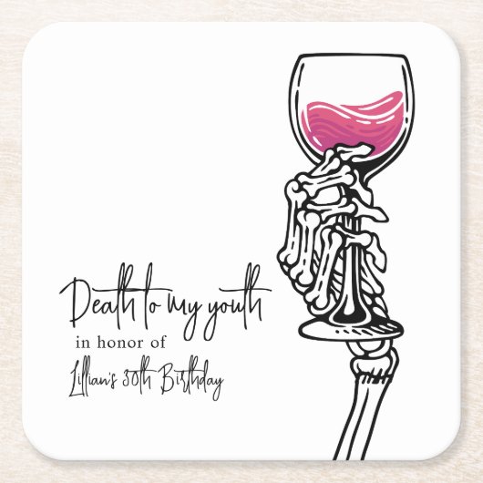 Tod meiner Jugend Rechteckiger Pappuntersetzer (Vorderseite)