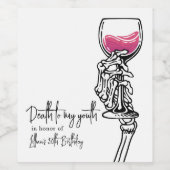 Tod meiner Jugend Weinetikett (Einzelnes Label)