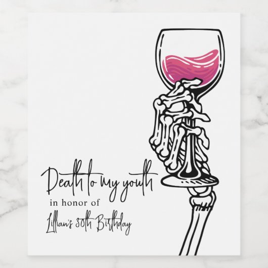 Tod meiner Jugend Weinetikett (Einzelnes Label)