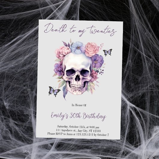 Tod meiner Schädel-Blume der 20er Jahre jedes Jahr Einladung