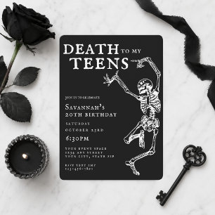 Tod meiner Teenager-Trend Gothic 20. Geburtstag Einladung