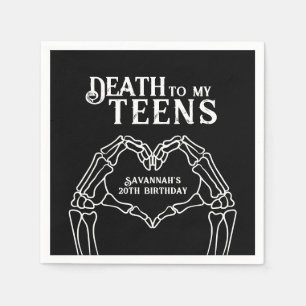 Tod meiner Teenager-Trend Gothic 20. Geburtstag Serviette