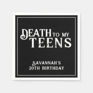 Tod meiner Teenager-Trend Gothic 20. Geburtstag Serviette