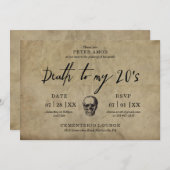 Tod meines 20. Party Einladung (Vorne/Hinten)