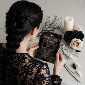 Tod meines dreißigjährigen Blumengothic Skull zum Folieneinladung