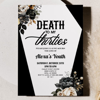 Tod meines dreißigjährigen Blumenhandels 40. Gebur Einladung