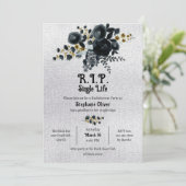 Tod meines Single Leben Bachelorette Einladung (Stehend Vorderseite)