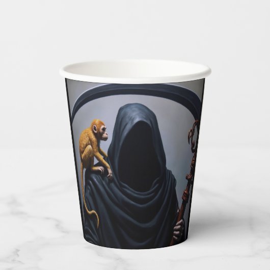 Tod mit einer Ape Pappbecher (Rückseite)