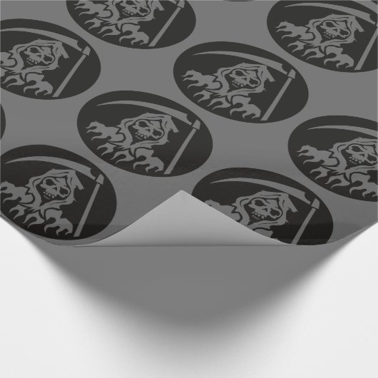 Tod mit Sense Geschenkpapier (Ecke)