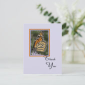Tod oder Beileid Danke Postcard — Schmetterling Postkarte (Stehend Vorderseite)