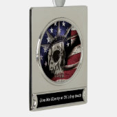 Tod oder Freiheit Banner-Ornament Silber (Rechts)