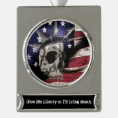Tod oder Freiheit Banner-Ornament Silber (Vorderseite)