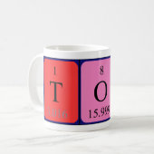 Tod periodische Tabellenname-Tasse Kaffeetasse (Vorderseite Links)