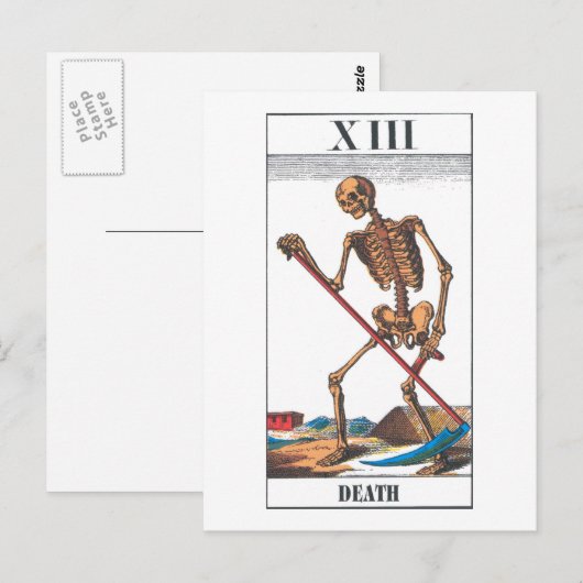 Tod Postkarte (Vorne/Hinten)