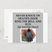 Tod Postkarte (Vorne/Hinten)