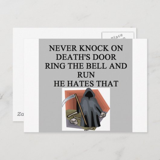 Tod Postkarte (Vorne/Hinten)