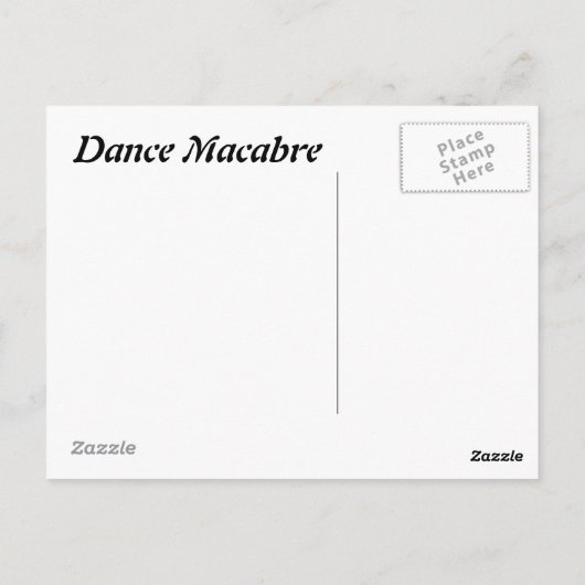 Tod Prozession Postkarte (Rückseite)