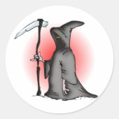 Tod Sensenmann Boandlkramer Runder Aufkleber (Vorderseite)