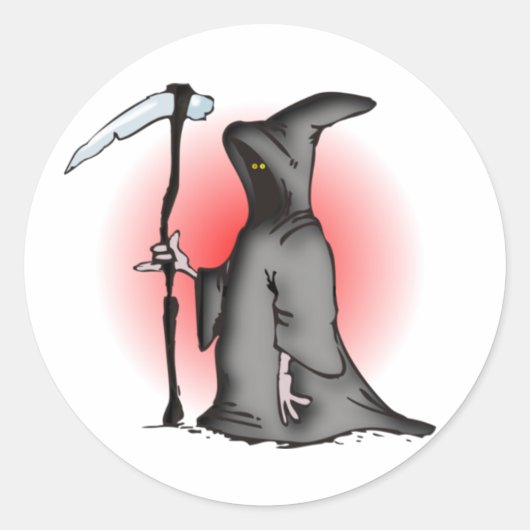 Tod Sensenmann Boandlkramer Runder Aufkleber (Vorderseite)