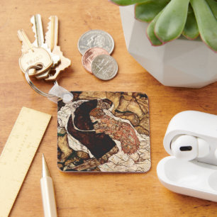 Tod und das Mädchen von Egon Schiele Schlüsselanhänger