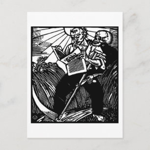 Tod und der Bauer Postkarte